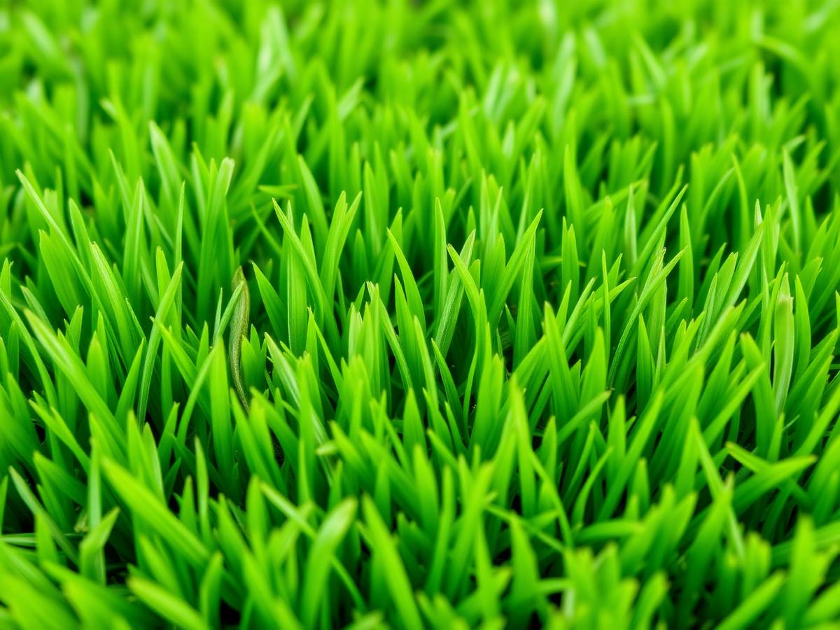 Residential landscape turf artificial turf close-up